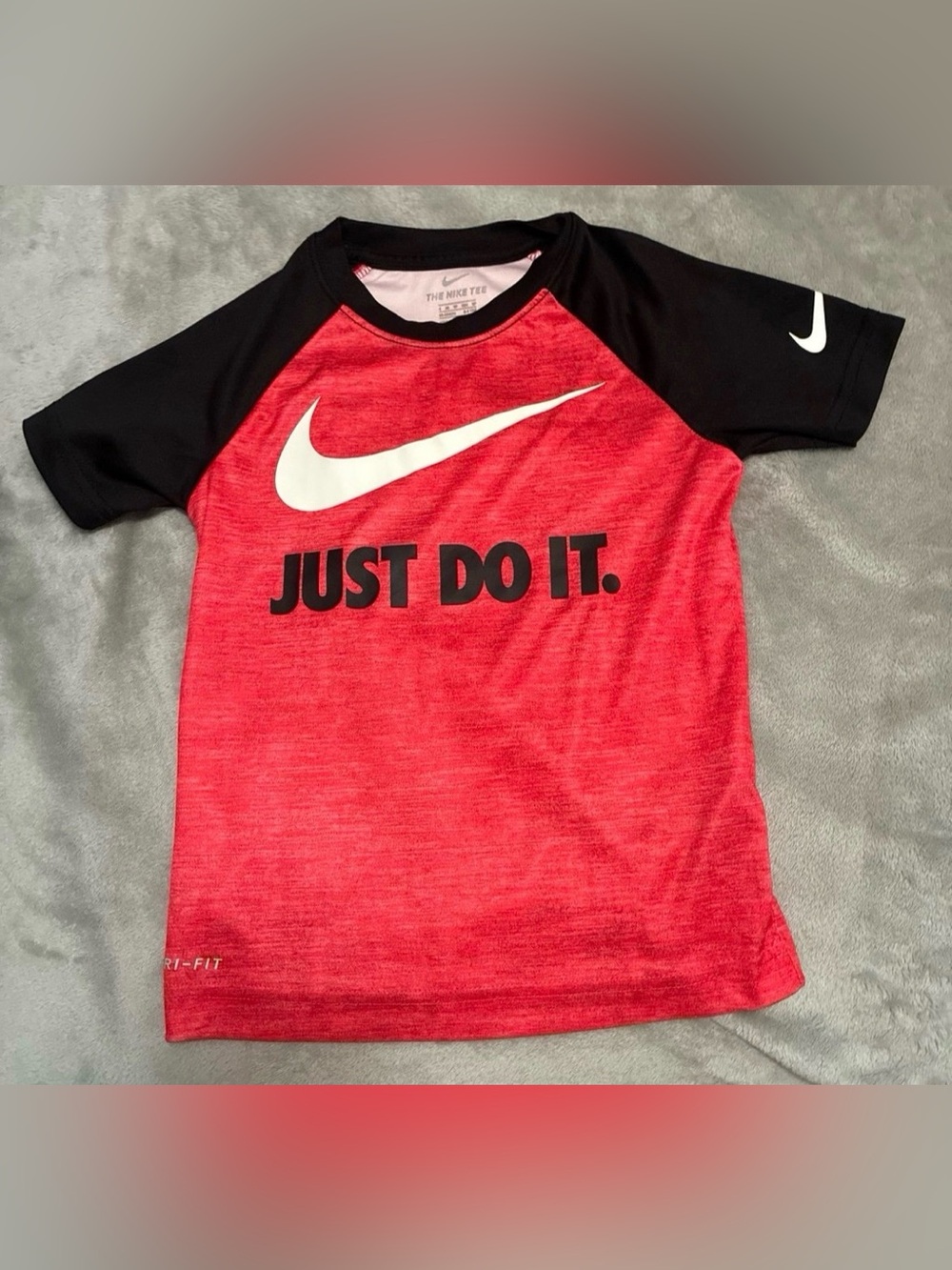 Nike Red & Black 'Just Do It' Short Sleeve Tee